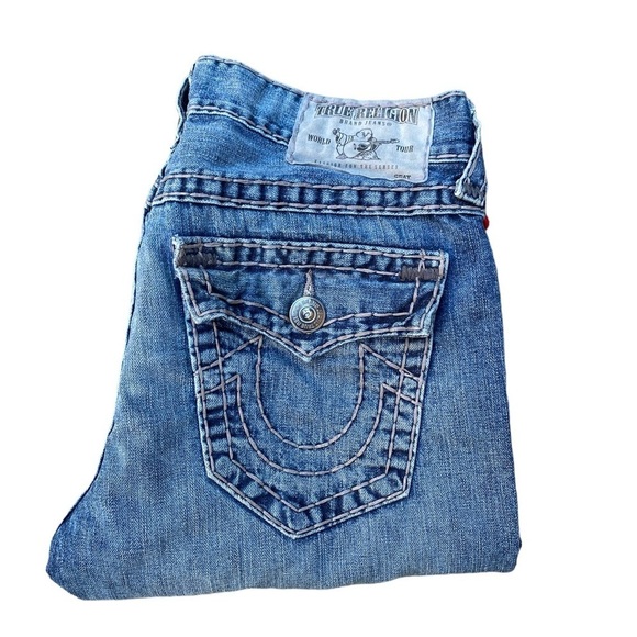 Vintage True Religion Super T Jeans Size 32 Blue - Picture 2 of 7